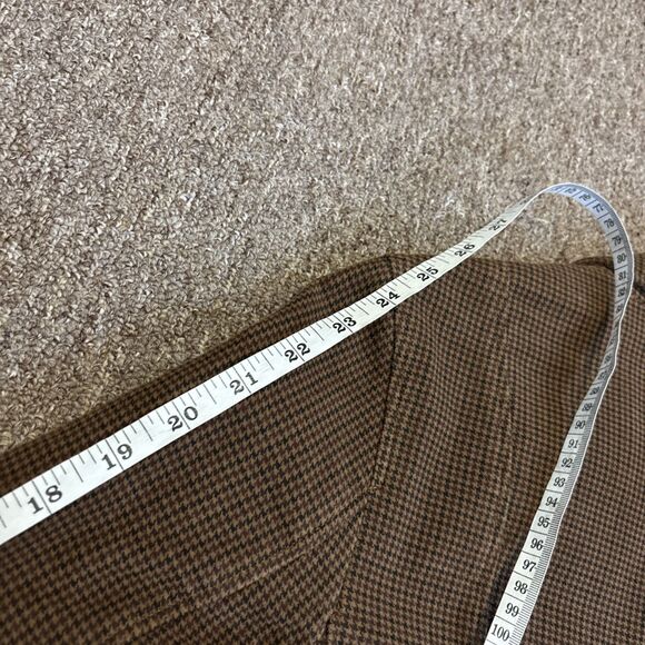 Peruvian Connection Blazer Jacket Tan and Black Houndstooth Plaid US8 Career - Picture 4 of 10